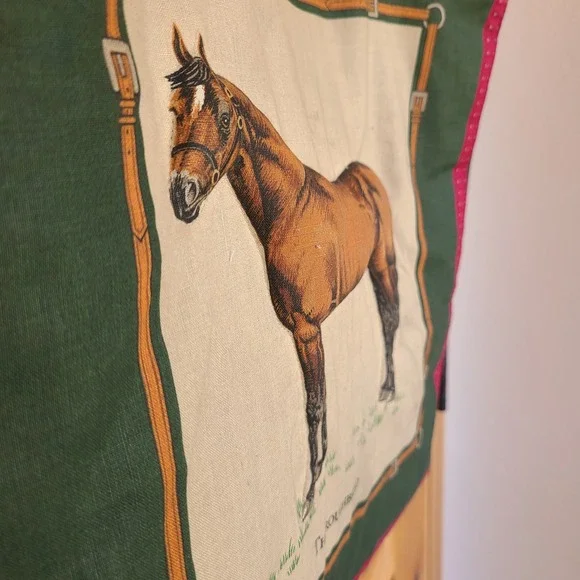 Handmade 100% Cotton Thoroughbred Horse Tote Bag Equestrian Preppy Heritage - Picture 3 of 6